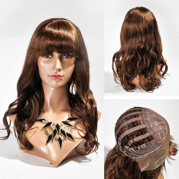 Unprocessed vigin remy hair brazilian lace front wig with pre plunked hairline HN139